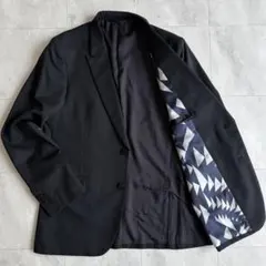 Paul Smith ポールスミス テーラードジャケット 裏地 幾何学模様 黒のサムネイル