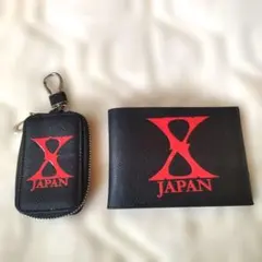 X JAPAN ロゴ入り キーケース ＆パスケース 2点セット
