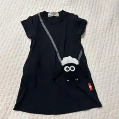 ひつじのショーン　ワンピース　ブラック　90cm Tシャツワンピース