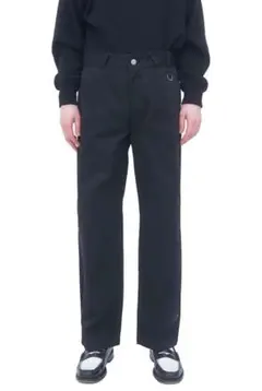 ブラックワークパンツ サイドポケット付き