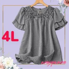 T大きいサイズ チュニック ワンピース 4L 半袖 シャツレディトップス148b