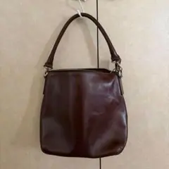 HIROFU ヒロフ レザー ハンドバッグ (ショルダー)ブラウンのサムネイル