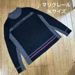 マリクレール♡大きいサイズ　ゴルフニットセーター　ブラック