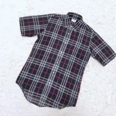 【極美品】90s バーバリー Burberrys リネン混シャツ ノバチェックのサムネイル