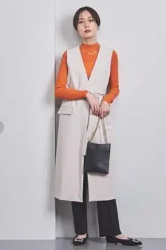 【美品】ユナイテッドアローズ ロング ワンピース ジレ 白