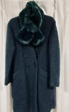 【最終お値下げ】ダークグリーン ダブルブレスト ロングコート