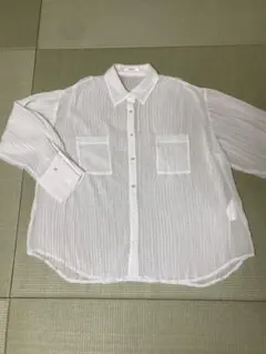SNIDEL シアーシャツ ホワイト