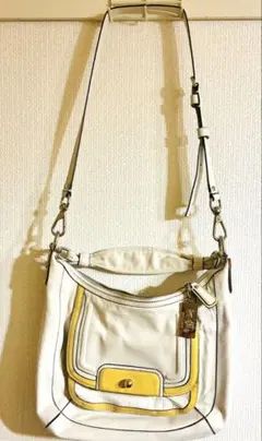 COACH ショルダーバッグ ホワイト×イエローのサムネイル