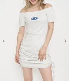 spiral girl オフショルギャザータイトワンピース