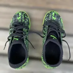 Puma フットサルシューズ ブラック/グリーン
