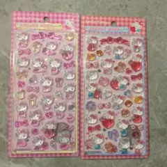 ハローキティ ボンボンドロップ　シール 2枚セット ピンク　赤　正規品