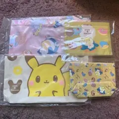 ミスド　ポケモン エコバッグ、トートバッグ、ポーチ ジッパーバッグの4点セット