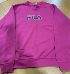 FILA ピンク トレーナー M 裏起毛 レディース