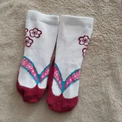 靴下付き 花柄和風ロンパース 80cm