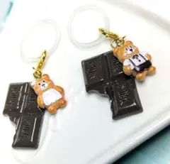 可愛い❤ちっちゃなくまさん&チョコレートのアンブレラマーカー２個セット♡
