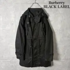 Burberry black label モッズコート　黒　LL N3091
