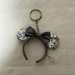 ディズニー カチューシャ キーホルダー スパンコール シルバー