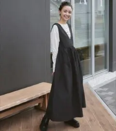 ブラック 　ワンピース ロング