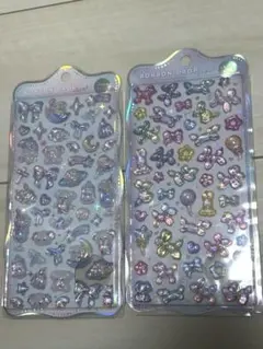 新品未開封★ボンボンドロップシール 2種セット★オーロラシリーズ☆ちゅるきら