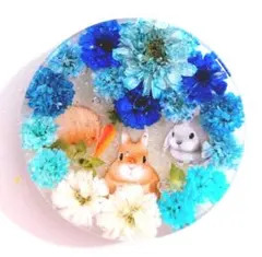 325】ウサギさん×夏 レジンヘアゴム ハンドメイド - メルカリ