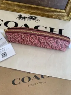 【COACH CF417】限定デザイン　モノグラム 筆箱　ポーチのサムネイル