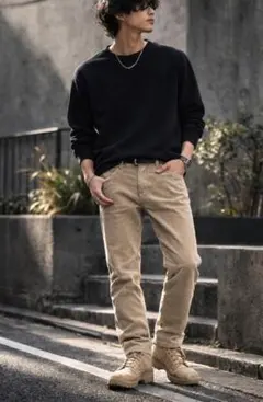 美品　GAP SLIM ベージュコーデュロイスリムパンツ W31/L30　M程度のサムネイル