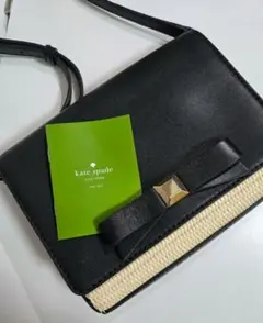 【美品】kate spade バッグ 黒/ベージュ 美品
