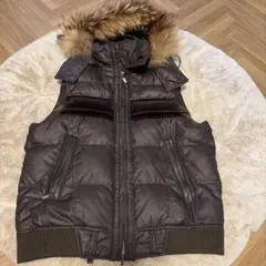 y2k ダウンベスト　ジャケット　鬼ファー　3way 平成　00s