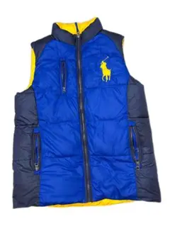 PORO RALPH LAURENビッグポニーロゴ刺繍 リバーシブルダウンベスト