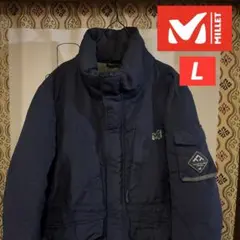 【美品】MILLET ミレー フードダウンジャケット メンズL ネイビー MILLET（ミレー） アウトレット公式 ダウン ジャケット メンズ