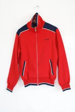 adidas アディダス　ジャージ　トラックジャケット　赤×紺×白　デサント