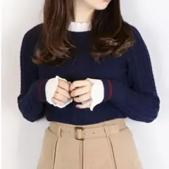 フリルドッキング　ニットトップス　ダズリン　dazzlin ニット