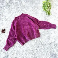 ❤️極美品❤️【earth music&ecology】紫 ニットセーター 長袖