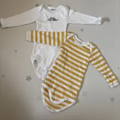 プチバトー　6m67cm ロンパース2点セット