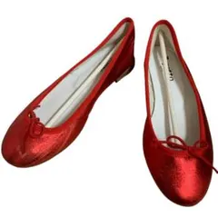 Repetto サンドリオン バレエシューズ メタリック レッド 22.5cm