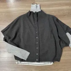 試着程度　studio CLIP ニットカーディガン　重ね着