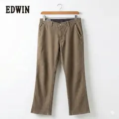 EDWIN 日本製 チノパン ブーツカット W29 古着 キャメル チェック裏地