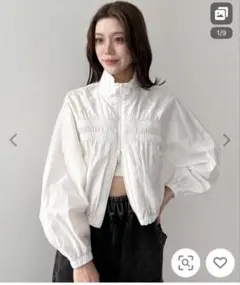 Heatherフリルテープナイロンブルゾンのサムネイル