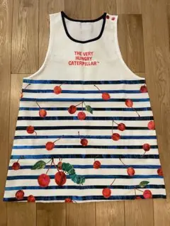 学研　すてきな先生 はらぺこあおむしストライプ チェリー エプロン