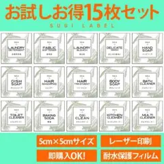 お買い得☆耐水ラベルシール【シェルWセット15】15枚セット‼︎のサムネイル