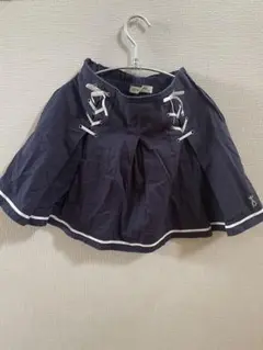 pom ponette ネイビー レースアップ スカート 140サイズ