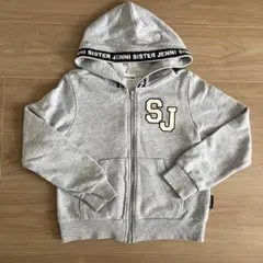 JENNI グレー フード付きパーカー SJロゴ　シスタージェニー 130