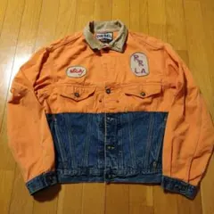 DIESEL　Gジャン　4th　90s　イタリア製　襟レザー　ワッペン　切り替え