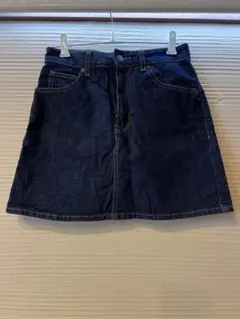 【GU】デニム ミニスカート ネイビー