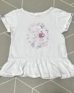 メゾピアノ ウサギ刺繍 Tシャツ　90サイズ