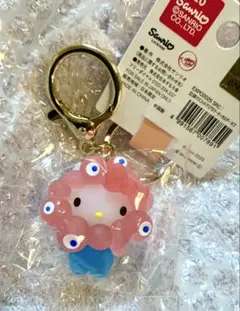 万博 ミャクミャク キティちゃん 立体マスコット クリアカラーキーホルダー