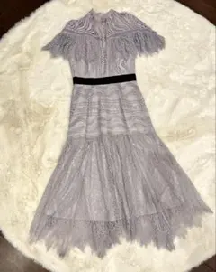 snidel レースワンピース　ラベンダー　ドレス