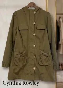 Cynthia Rowley フード付きミリタリージャケット カーキ 2