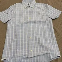 BANANA REPUBLIC 半袖シャツ S 青系チェック