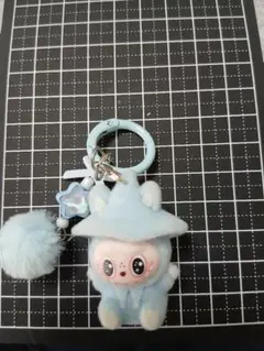 ラブブ LABUBU ぬいぐるみ キーホルダー ブルー